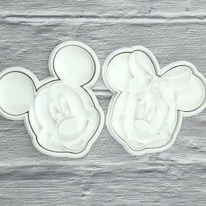 Mouse Cookie Cutter Stamps, Mouse Cookie Cutter, Cookie Cutter, Fondant Cutter, Fondant Stamp, Cookie Stamp