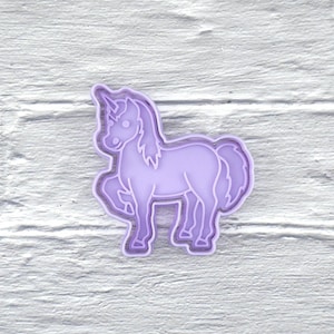 Unicorn Cookie Cutter Stamp, Unicorn Cookie Cutter, Unicorn Cookies, Unicorn Clay Stamp, Unicorn Fondant Stamp, Unicorn Embosser, Embosser