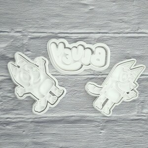 Bluey Cookie Cutter Stamp Set, Bluey Cookie Cutter, Bluey Cookies, Bluey Stamp
