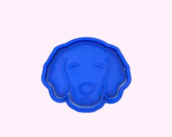 Golden Retriever Cookie Cutter and Stamp Puppy Cookies Dog Cookies Dog Cookie Cutter Puppy Clay Stamp Dog Clay Stamp Clay Mold Dog Fondant
