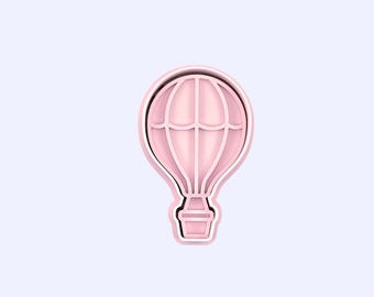 Hot Air Balloon Cookie Cutter Stamp: 3D Printed PLA, Food Safe