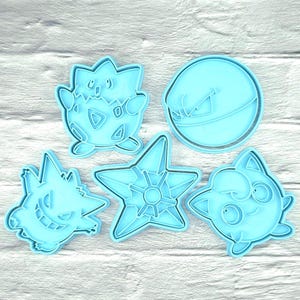 Anime Cookie Cutter Stamp Set: 3D Printed PLA, Gamer Party Decor