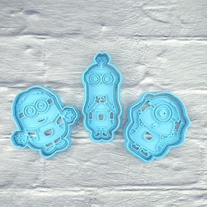 Minions Cookie Cutter Stamp Set, Minions Cookie Cutter, Minions Birthday, Minions Stamp, Minions Party, Minions Cake, Playdough Mold