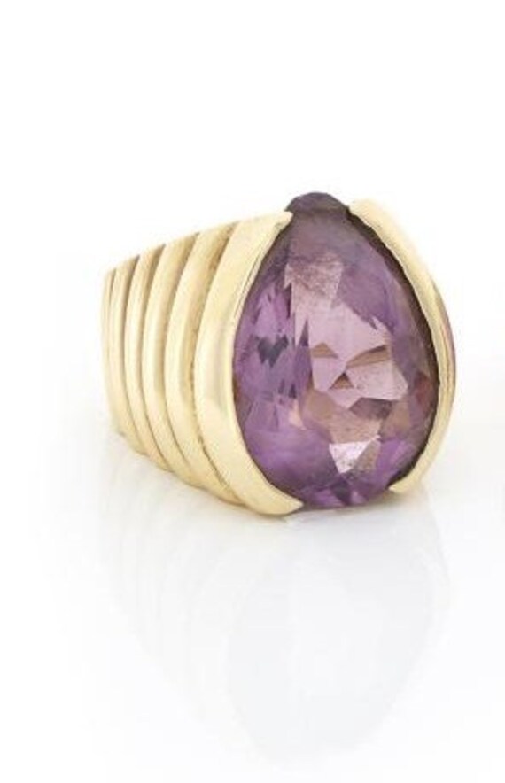 Mid-century Amethyst Cocktail Ring