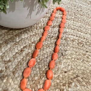 Long Resin Necklaces Orange