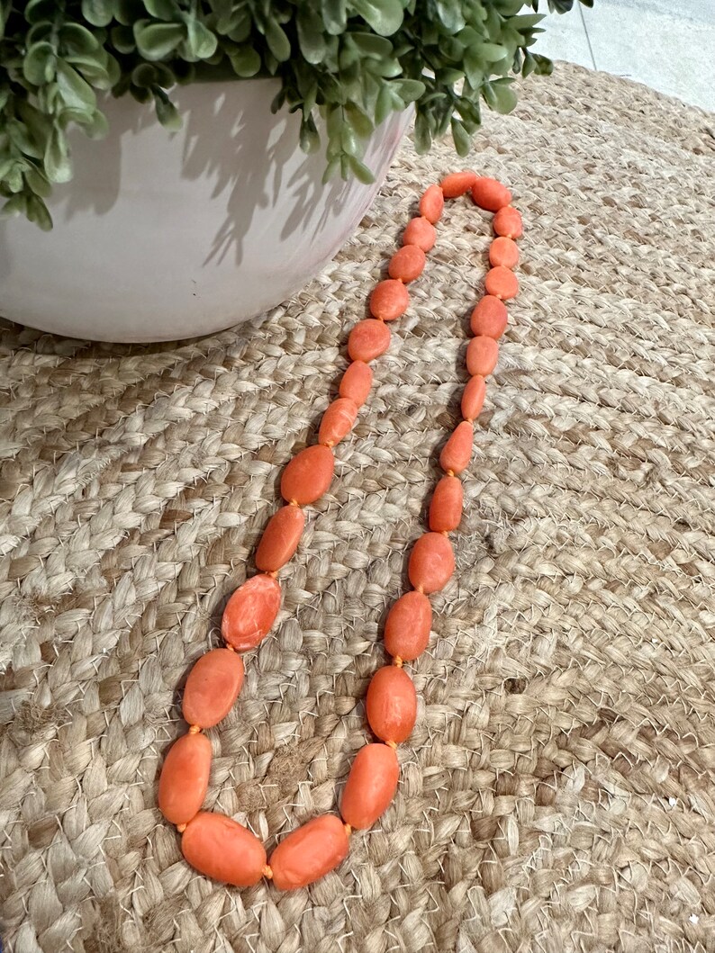 Long Resin Necklaces Orange