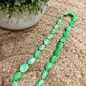 Long Resin Necklaces Mint Green