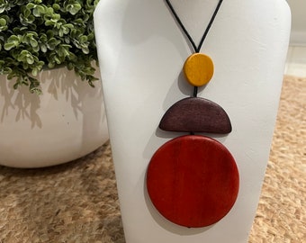 Large Wooden Pendant