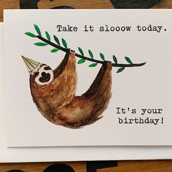 Sloth Birthday - Etsy