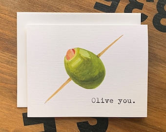 Olive You - Note Card