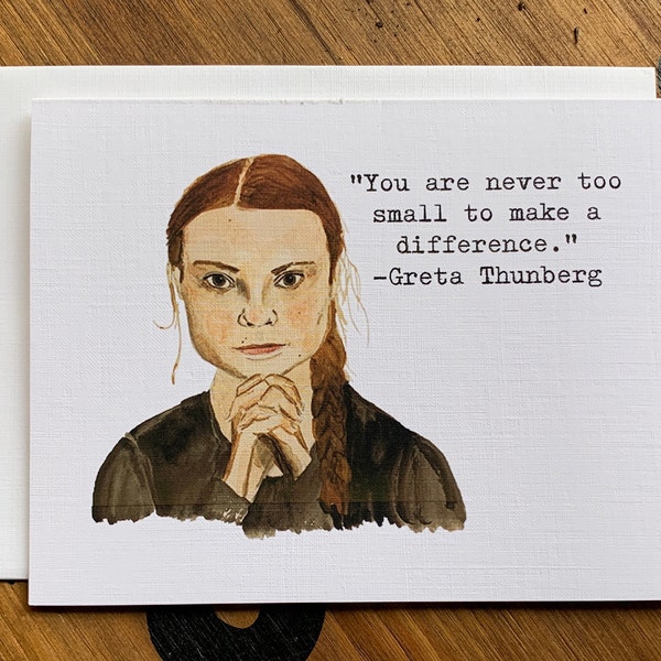 Greta Thunberg Quote - Note Card