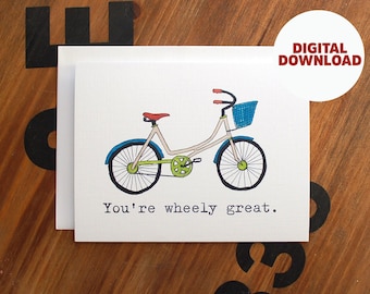 Tarjeta de agradecimiento para ciclistas (descarga digital)