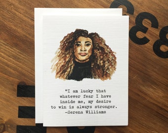 Serena Williams Quote - Note Card