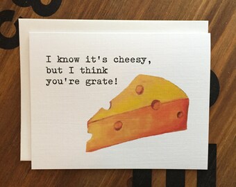 Tarjeta con queso, juego de palabras con queso, tarjeta con queso, tarjeta de felicitación
