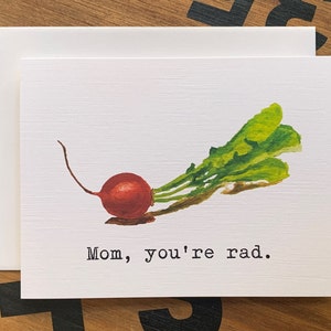 Card for Mom, Best Mom Card, Great Mom Card, Chef Card, Sweet Mom Card, Watercolor Card, Cool Mom Card