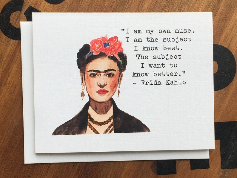Frida Kahlo Quote Note Card | Etsy