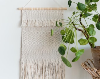 Natural boho wall hanging /geometric /minimal /woven wall hanging /wall art tapestry /nursery room