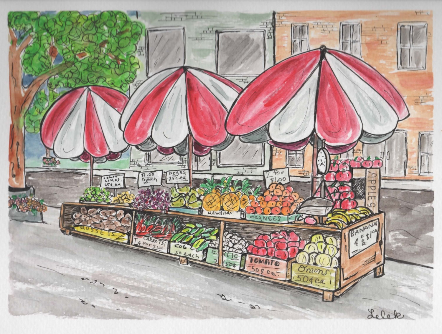 New York Fruit Stand - Etsy