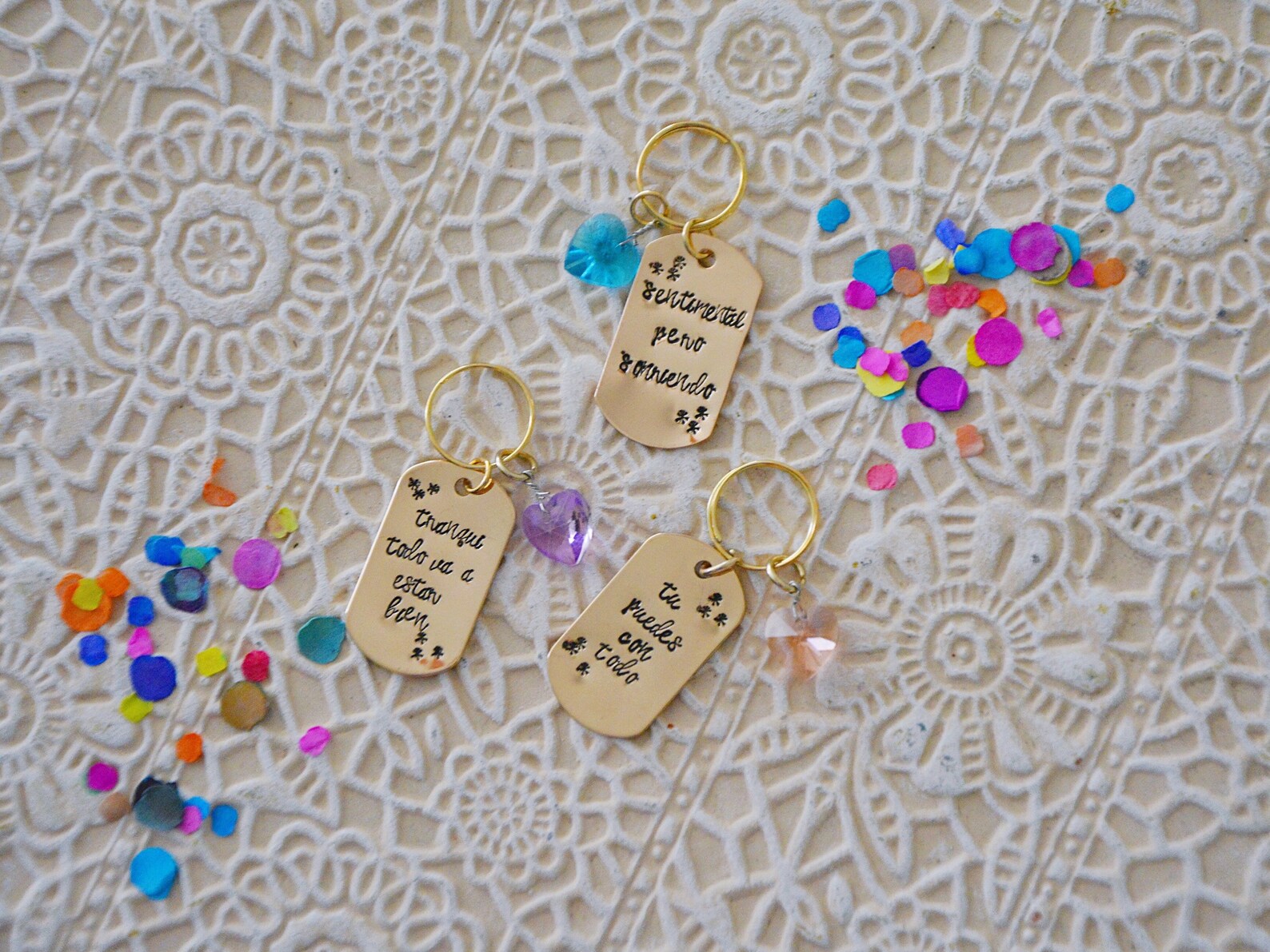 Positivity Keychain in Spanish Latina Keychain Llavero Etsy