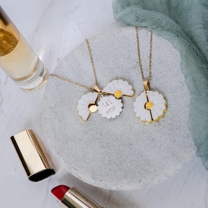 Daisy Secret Message Necklace •• Anniversary • Baptism Gift • SKE Gift • Daisy Pendant