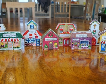 Customize your own mini Christmas village