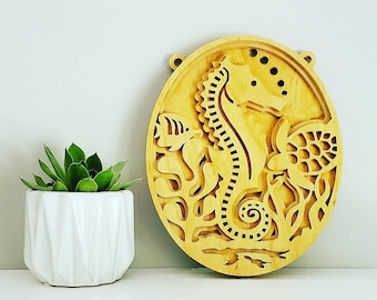Ready To Ship Seahorse Wall Decor, Nautical Theme