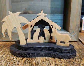 Scrollsaw cut mini Nativity peice