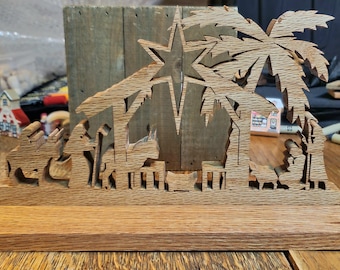 Scrollsaw cut Nativity peice
