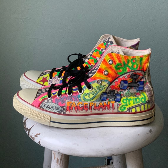 chuck taylors custom painted