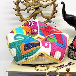 Colours of India - Cross Stitch Pattern - Instant Download - PDF - Modern Cross Stitch - Pincushion