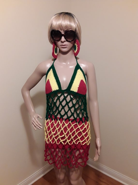 rasta beach cover up