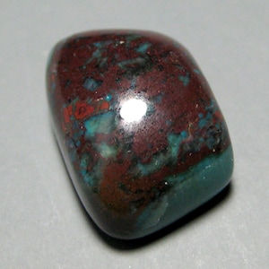 3.6cms CHRYSOCOLLA CAMPBELLITE CUPRITE Cabochon Quartz Copper Malachite Peru Turquoise Color J523 ?