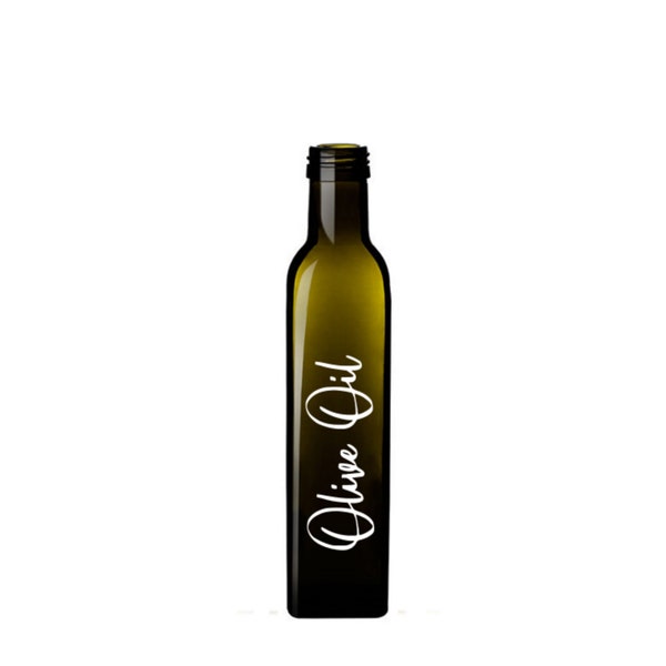 Olive Oil Label Kitchen Labels Olive Oil Dispenser Pantry Labels Olive Oil Decal Pantry Decal Glass Oil Bottles
