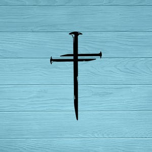 Cross Decal/Christian Cross Decal/Cross Vinyl Decal/Nail Cross/Car Decal/Window Decal/Wall Decal/Laptop/Truck/Tumbler/Bottle