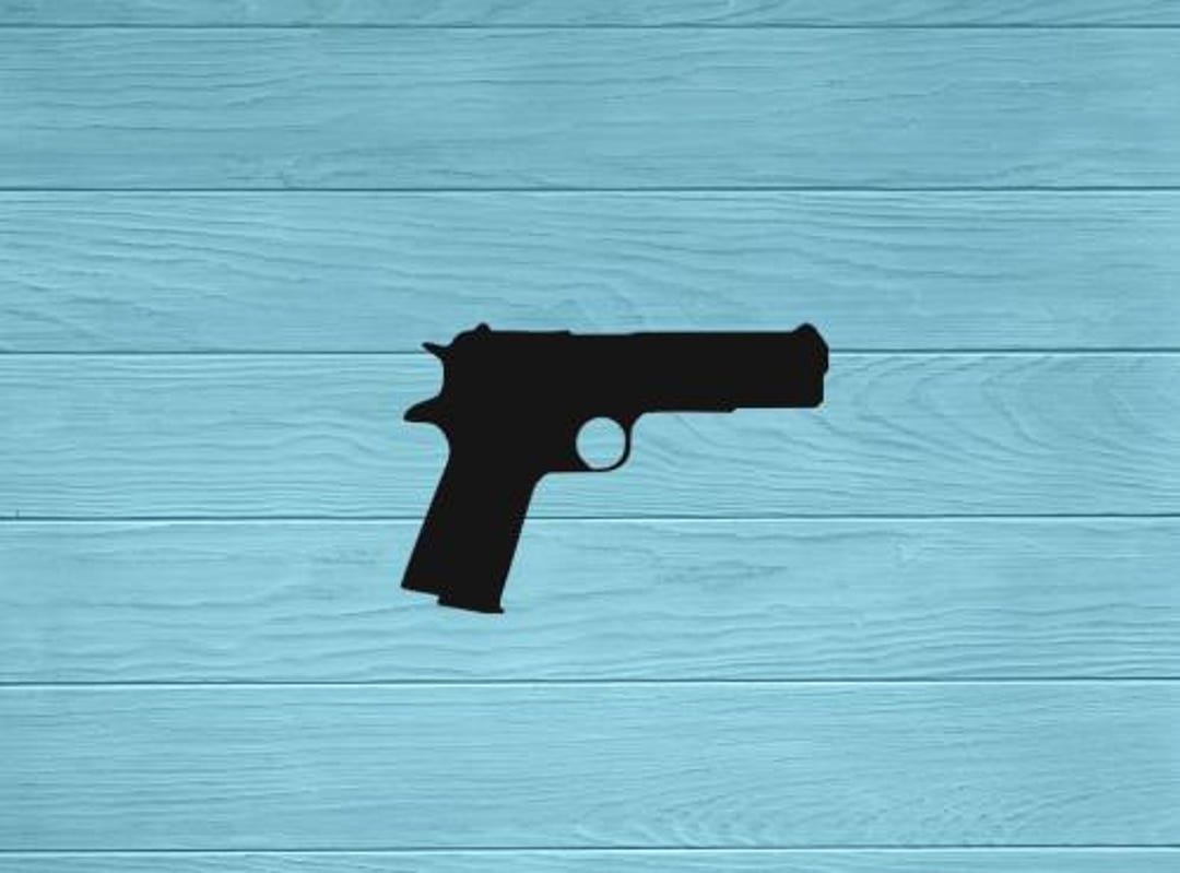 Gun Vinyl Decal | Pistol Decal | Firearm Sticker | Car | Laptop | Wall ...