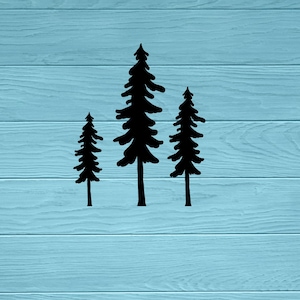 Fir Trees Vinyl Decal/ Vinyl Sticker/Car Window Decal/Sitka Tree/Nature, Camping, Hiking, Explore, Woodland