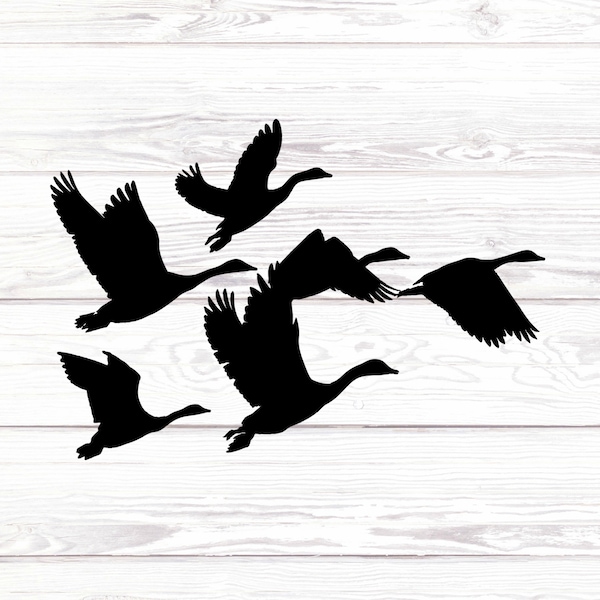 Flying Geese Vinyl Decal Sticker/Geese In Flight/Birds Flying/Bird Decal/Wild Geese/Birds Decal/Birds Stickers/Hunting Decals