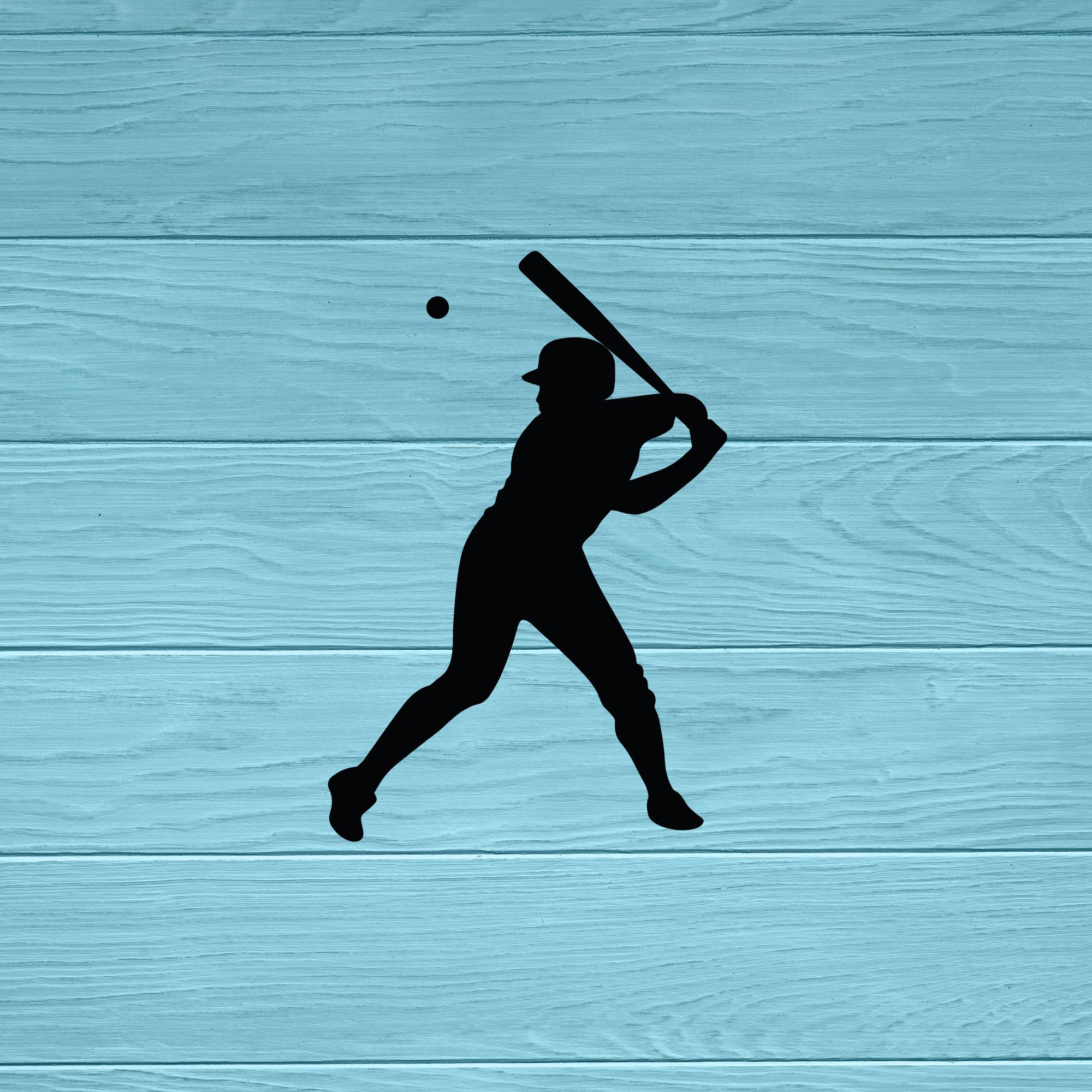 Baseball Batter Vinyl Decal Sticker | Laptop Car Window Tumbler ...