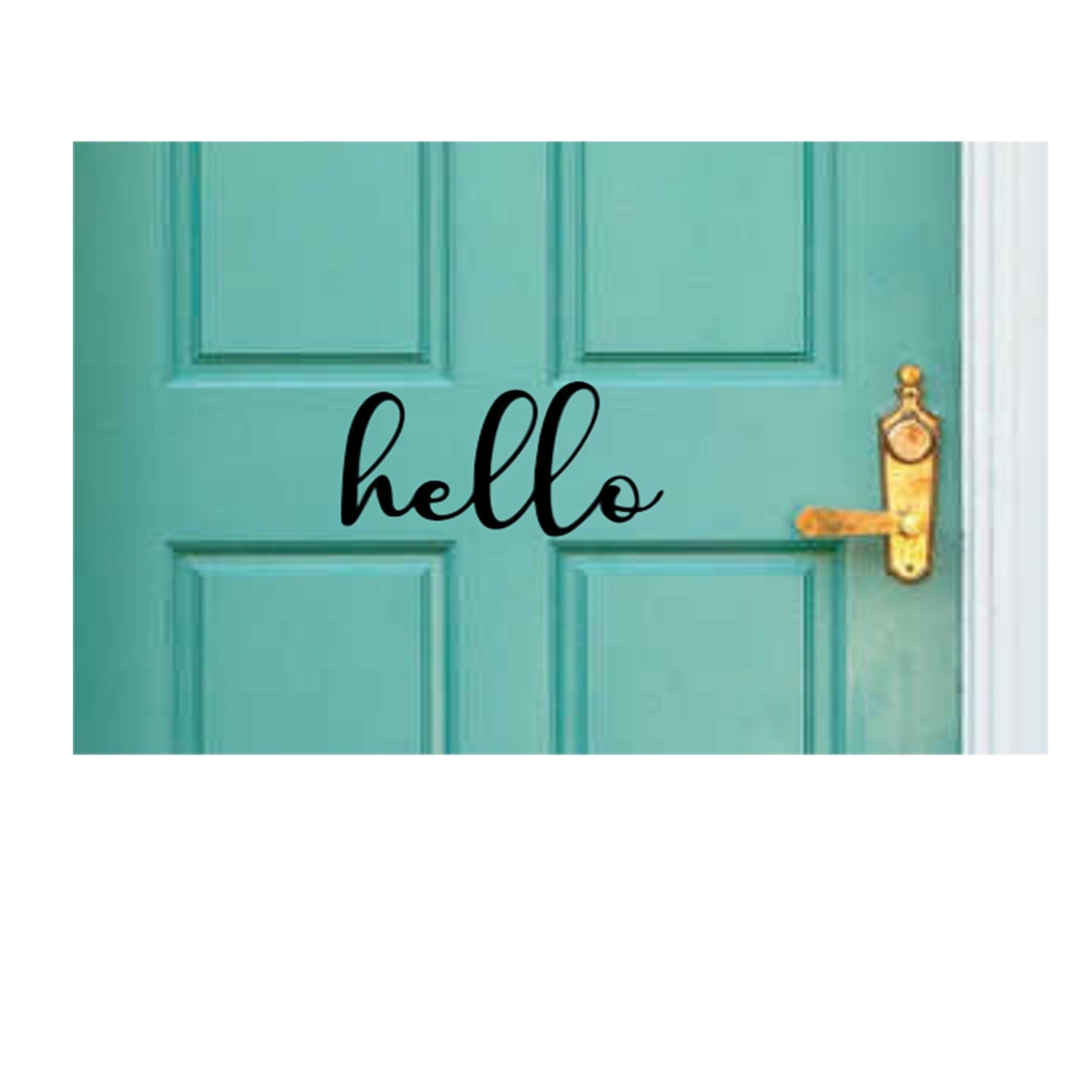 Hello Door Decal: Front Door Vinyl Wall Sticker