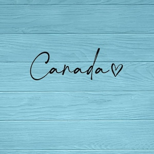 Canada Heart Vinyl Decal | Car Sticker | Laptop Decal | Mug Sticker | Canadian Pride | Travel Decal | Country Sticker | Love Canada Sticker