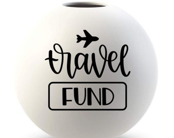 Travel Fund Decals, Adventure Fund Decal, Money Jar Decal, Money Jar Sticker, Travel Fund Sticker, Piggy Bank Sticker, Vacation Savings Jar