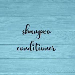 Shampoo Decal/Conditioner Decal/Labels/Stickers/Vinyl Decals