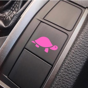 Turtle Car Button Decal Sticker