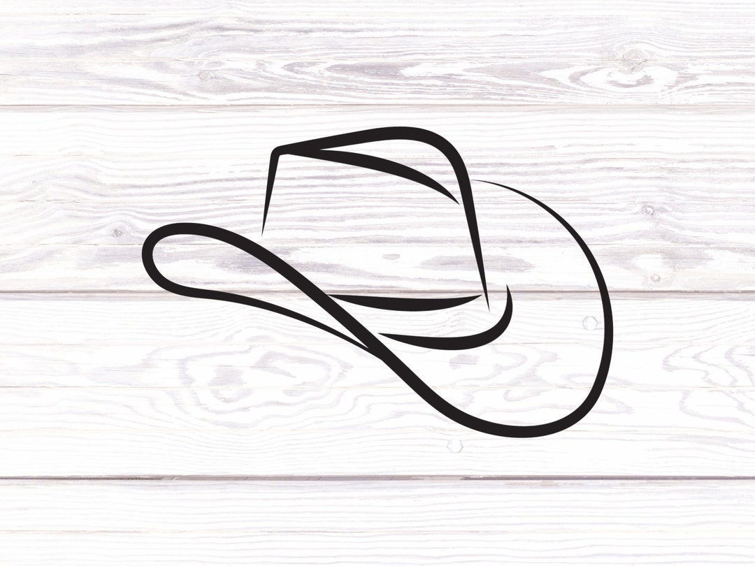 Cowboy Hat Sticker, Decal, Vinyl Decal, Hat Decal, Western Decals Etsy