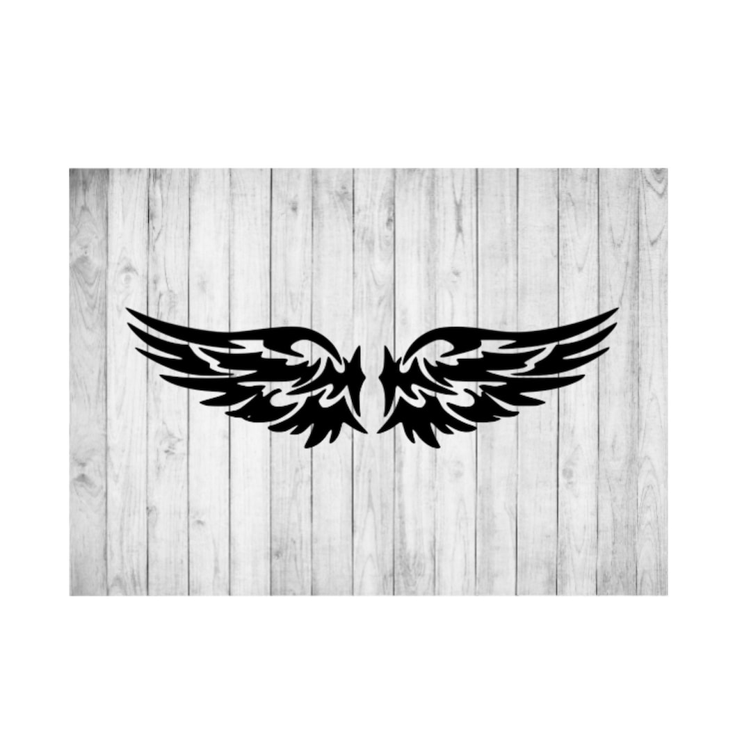 Angel Wings Decal Memorial Car Decal Memory Car Decal Black Etsy
