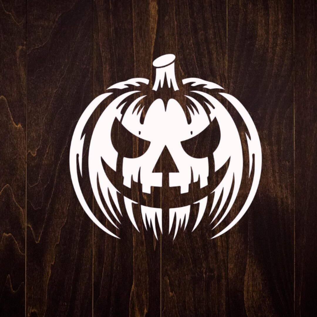 Scary Jack O Lantern Vinyl Decal: Halloween Decor - Etsy