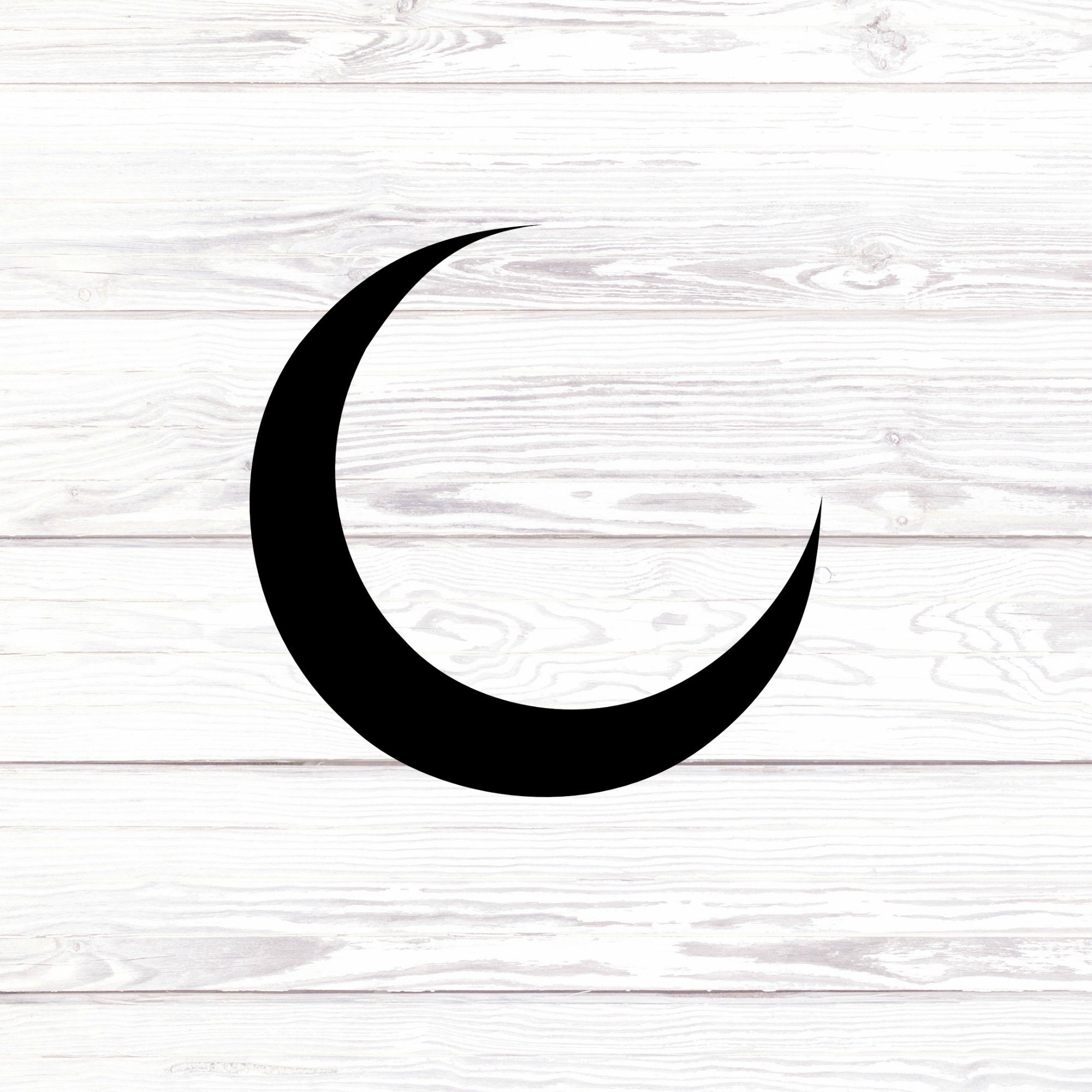 Crescent Moon Decal Moon Car Decal Crescent Moon Stickers Etsy