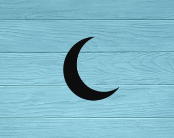 Crescent Moon Vinyl Decal | Car Window Laptop Tumbler Water Bottle | Astrological | Lunar | Witchy Sticker | Celestial Decal