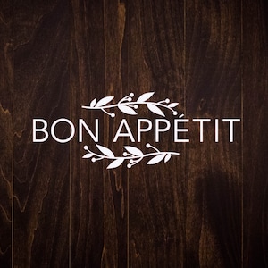 Bon Appetit Vinyl Decal: French Kitchen Wall Art