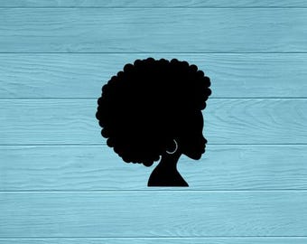 Afro Woman Decal | Afro Sticker | Car Window | Laptop | Afro Girl Decal | Melanin Decal | Black Girl Decal | Afro Vinyl Sticker